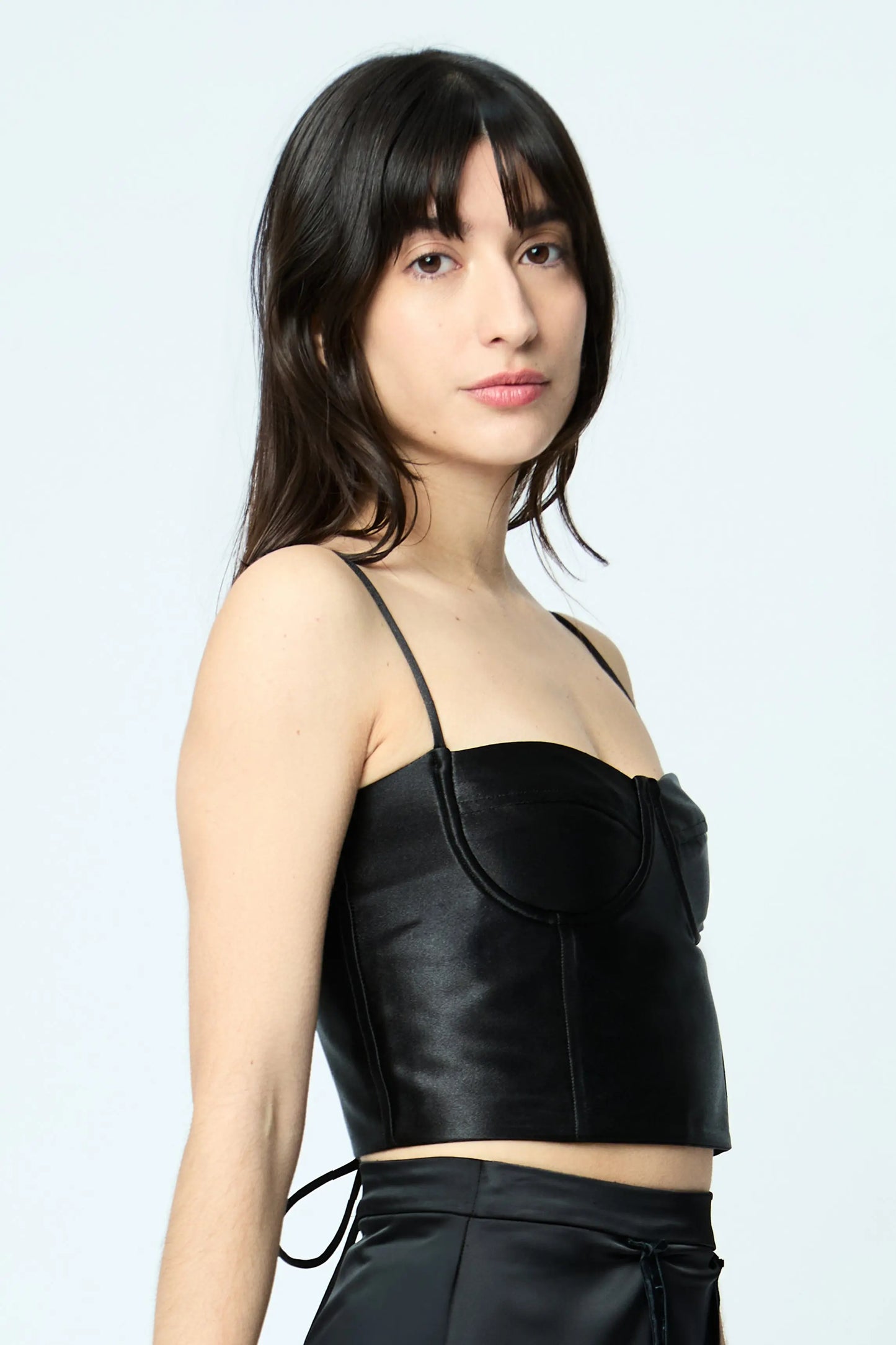 Bustier L'AVENTURE Color Negro Satin fiesta