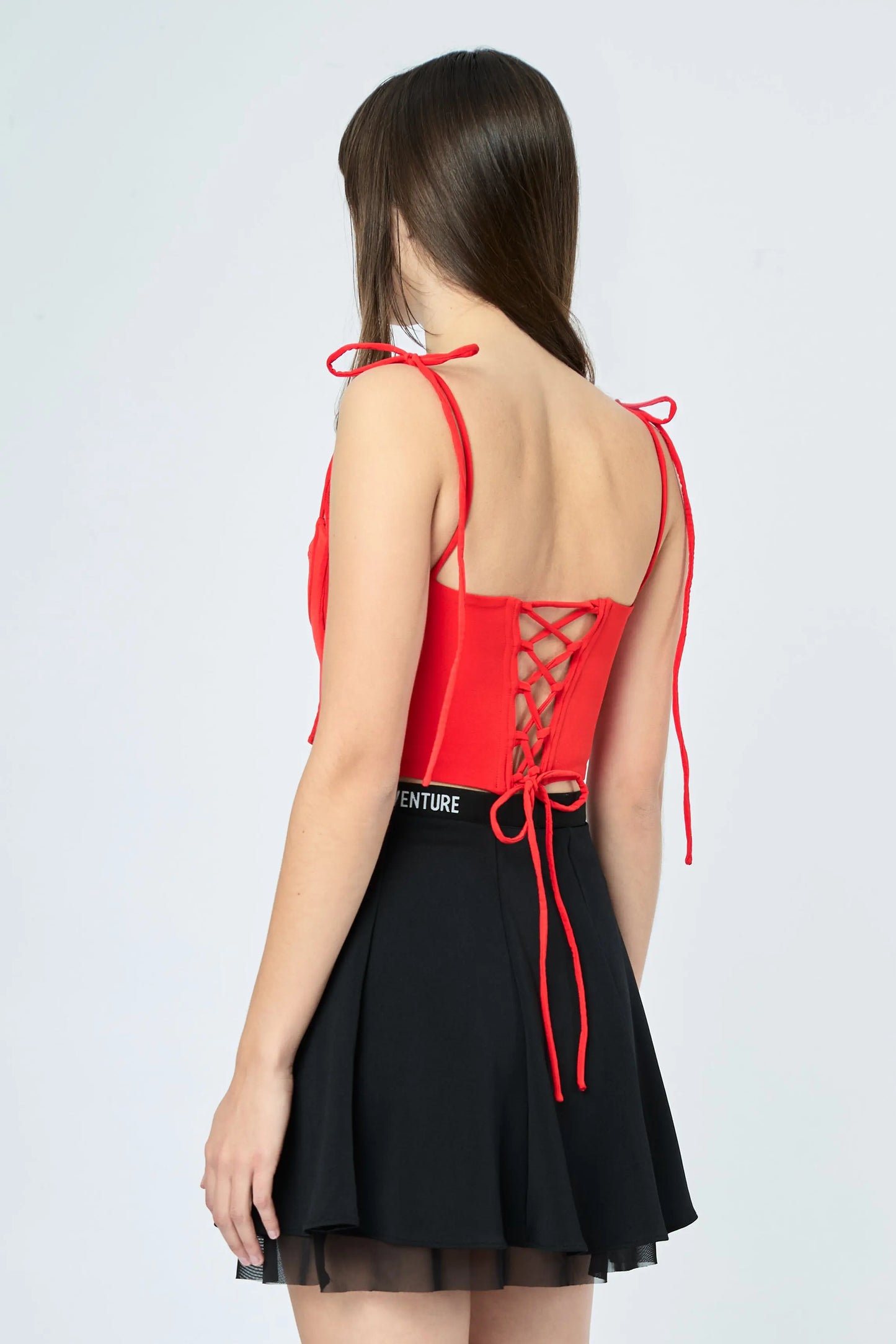 Bustier L'AVENTURE color rojo regulable