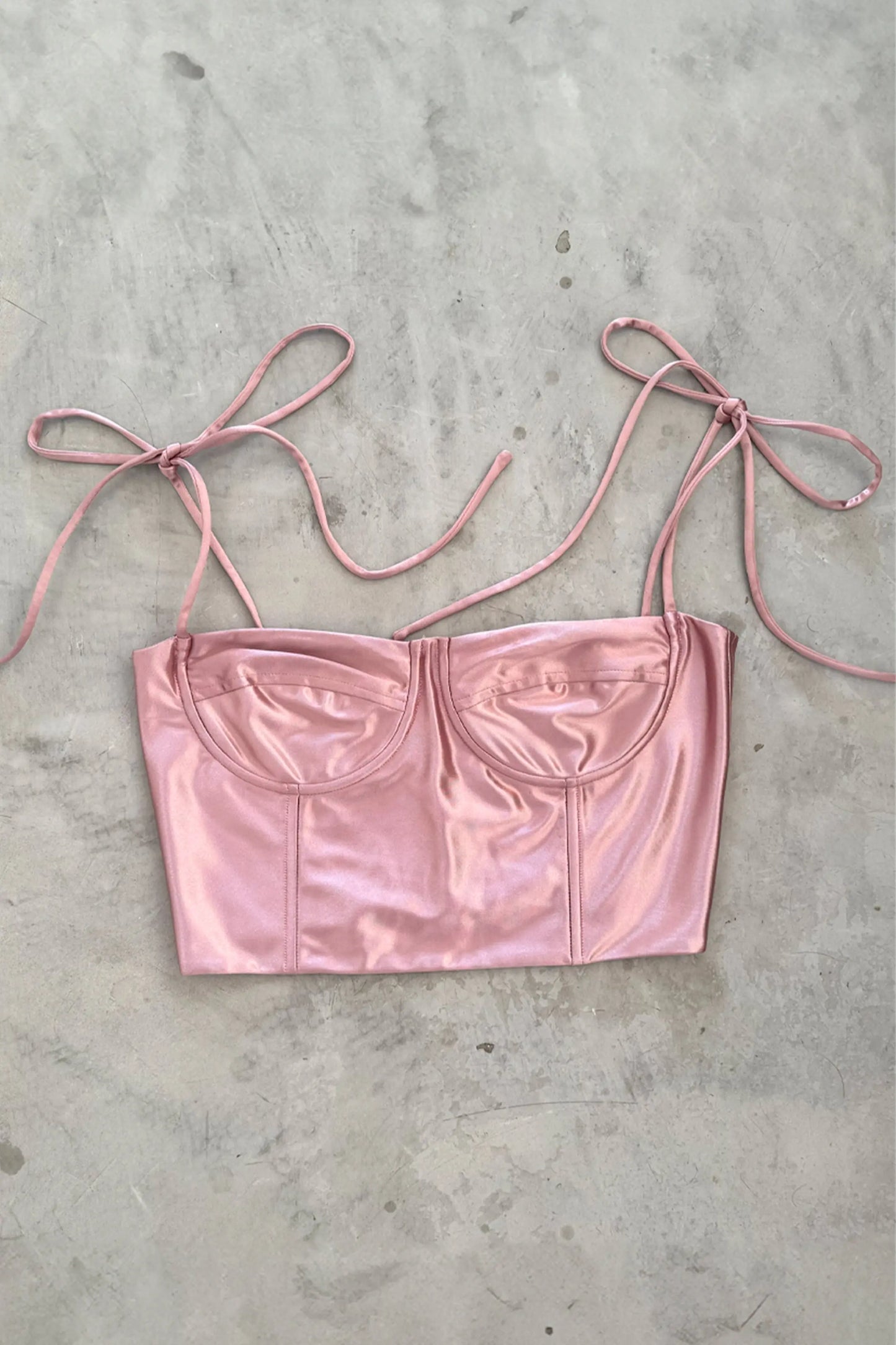 BUSTIER SATIN GOLD PINK - L'AVENTURE Argentina