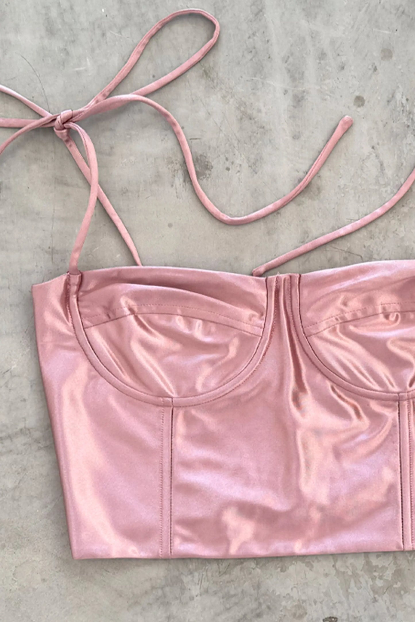 BUSTIER SATIN GOLD PINK - L'AVENTURE Argentina