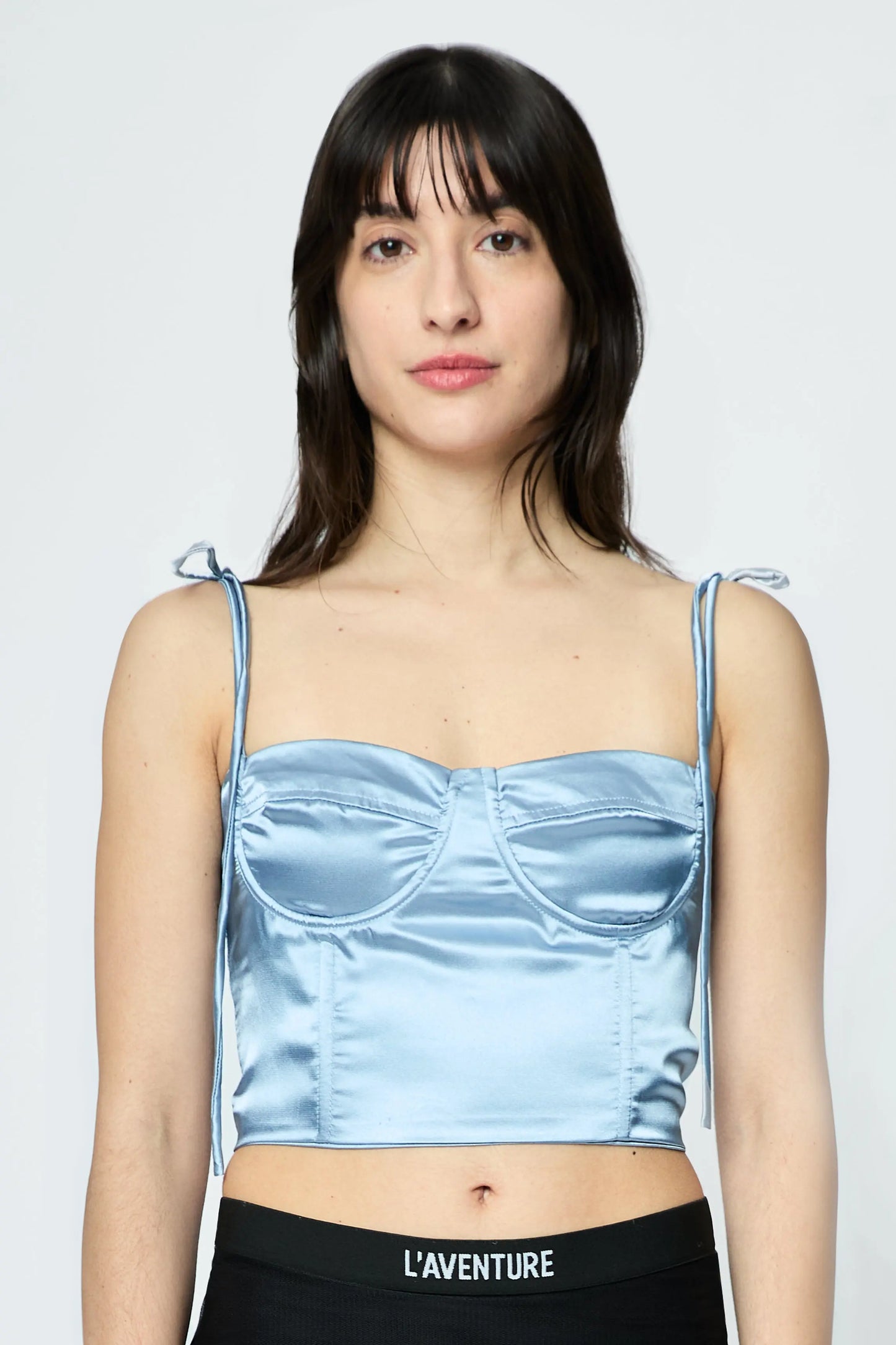 Bustier L'AVENTURE Color Celeste Satin