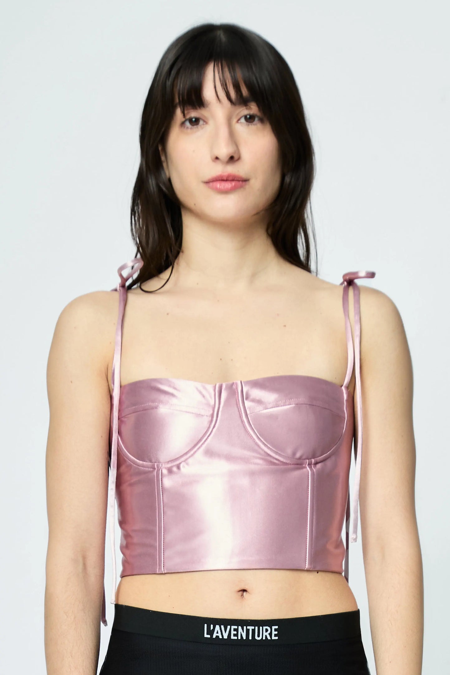 BUSTIER SATIN GOLD PINK - L'AVENTURE Argentina