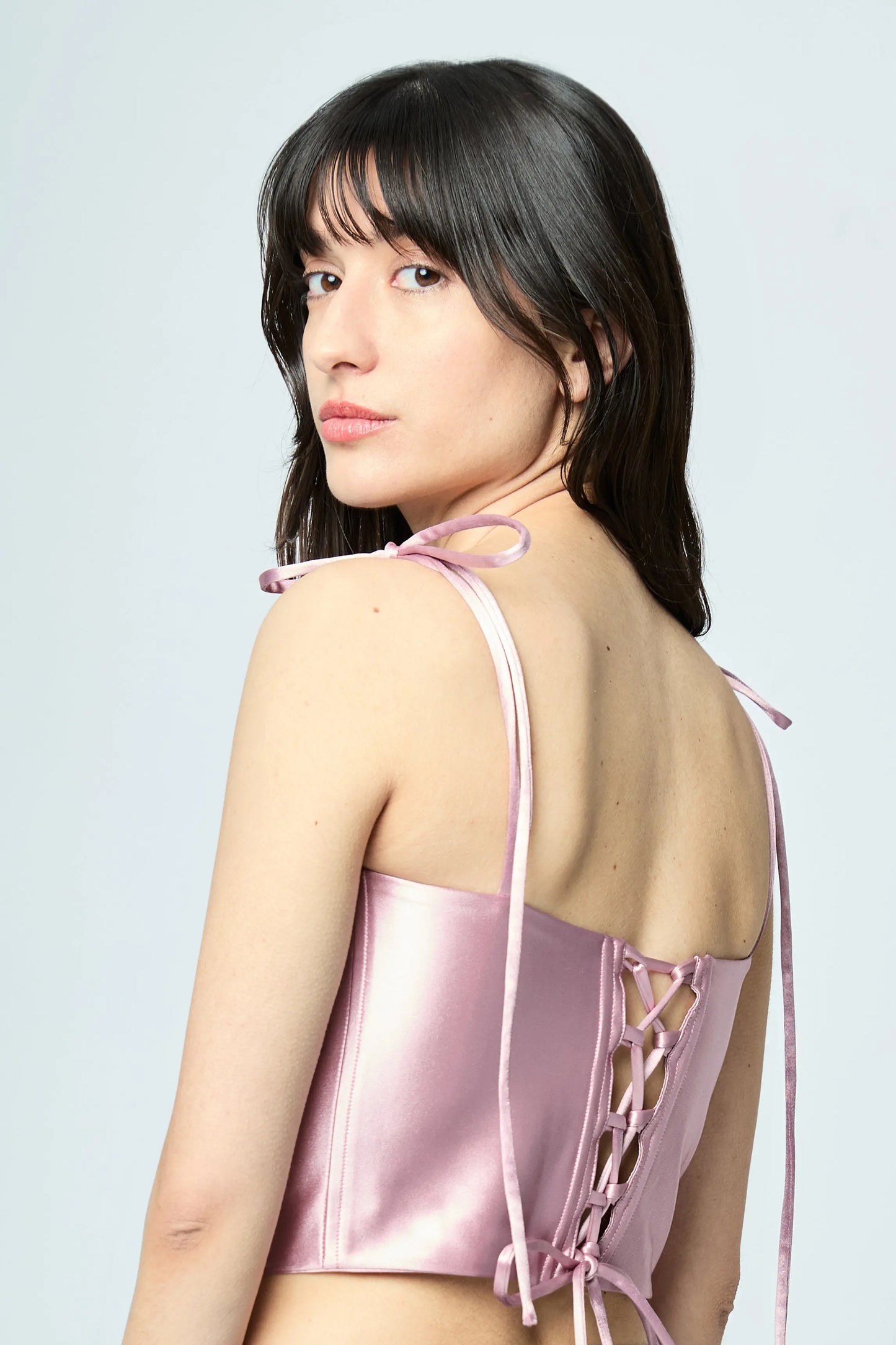 BUSTIER SATIN GOLD PINK - L'AVENTURE Argentina