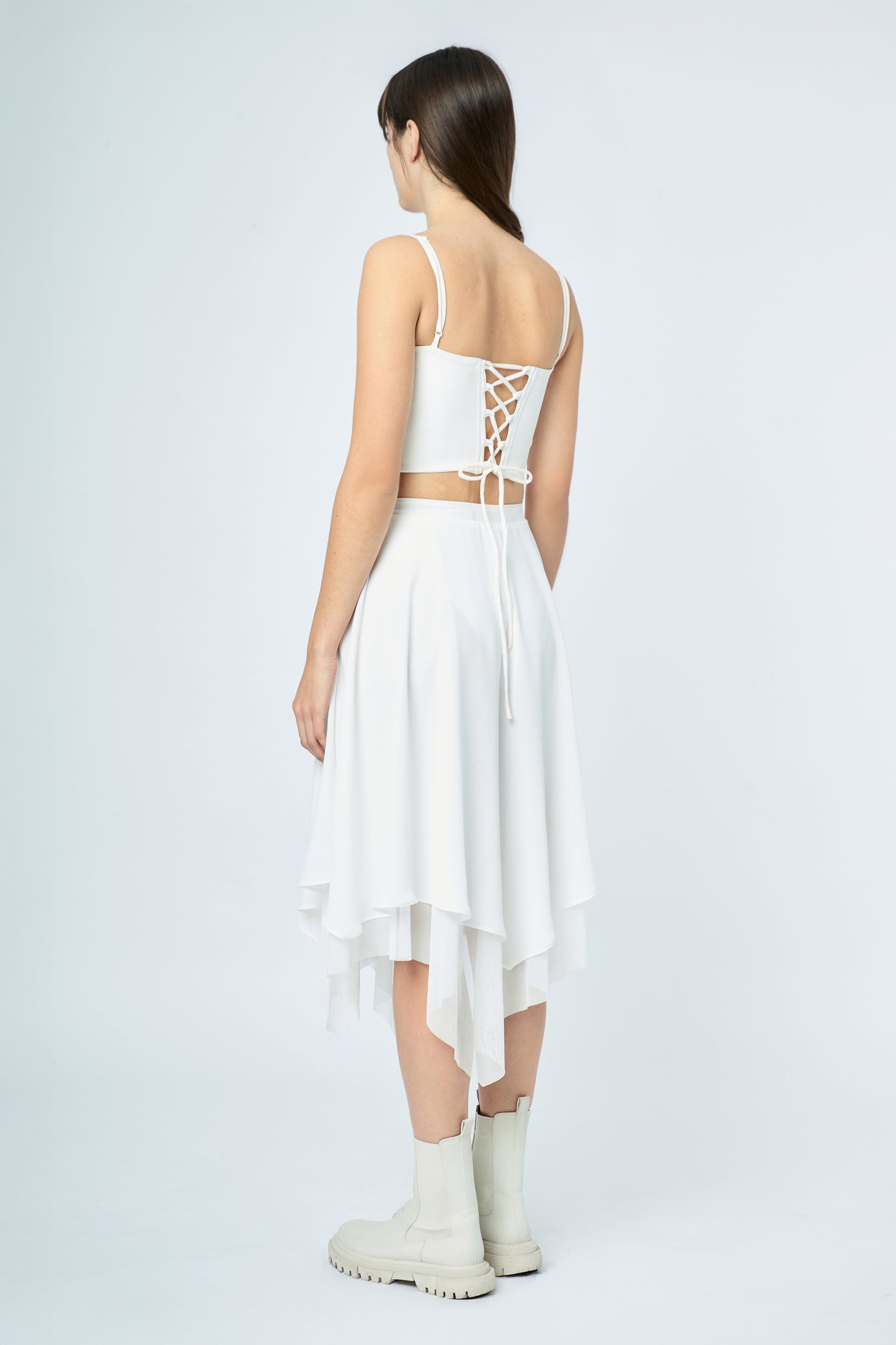 FALDA MIDI IRREGULAR NEGRO
