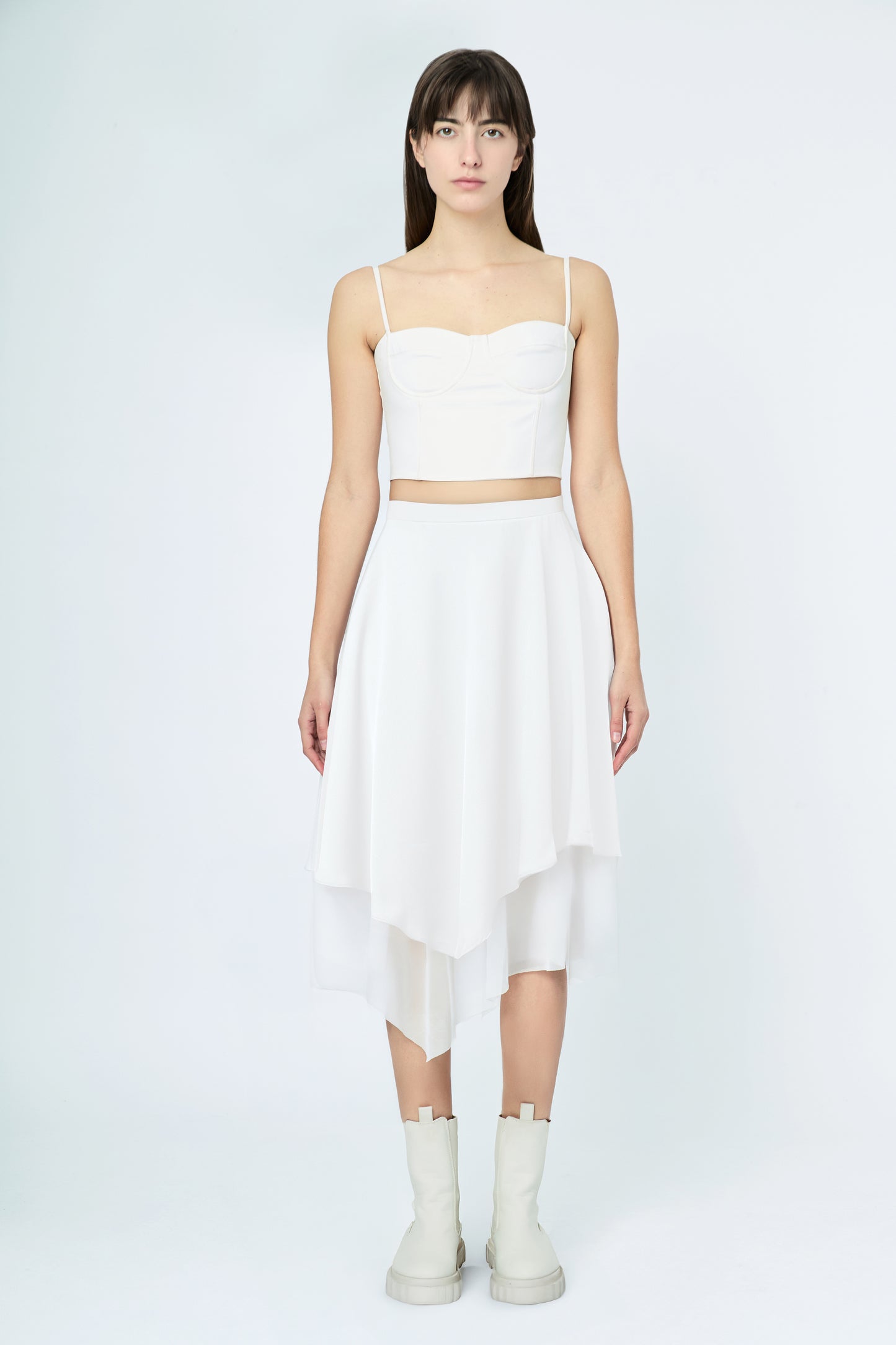 FALDA MIDI IRREGULAR NEGRO