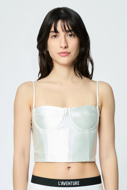 Bustier L'AVENTURE color blanco satin
