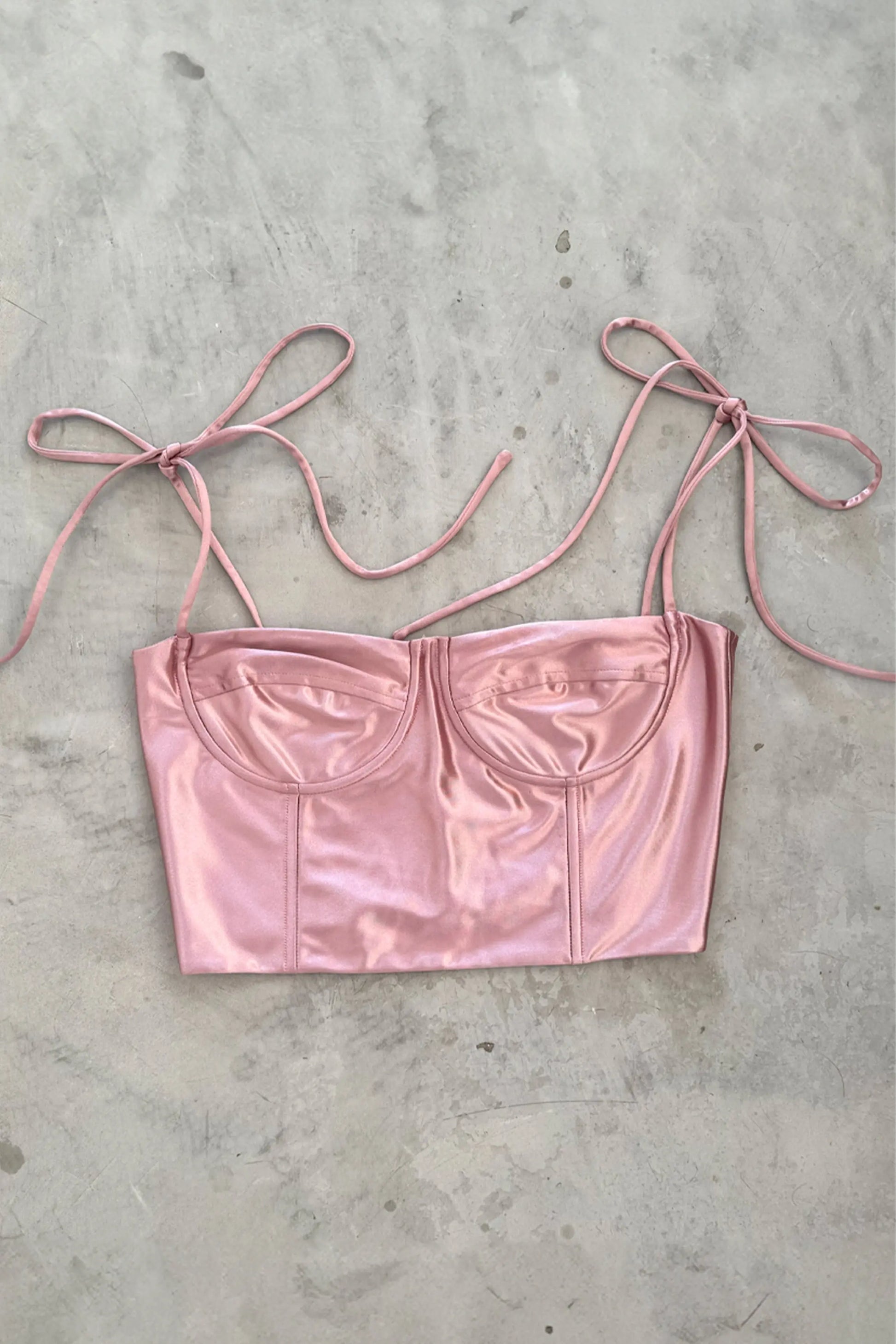 BUSTIER SATIN GOLD PINK - L'AVENTURE Argentina
