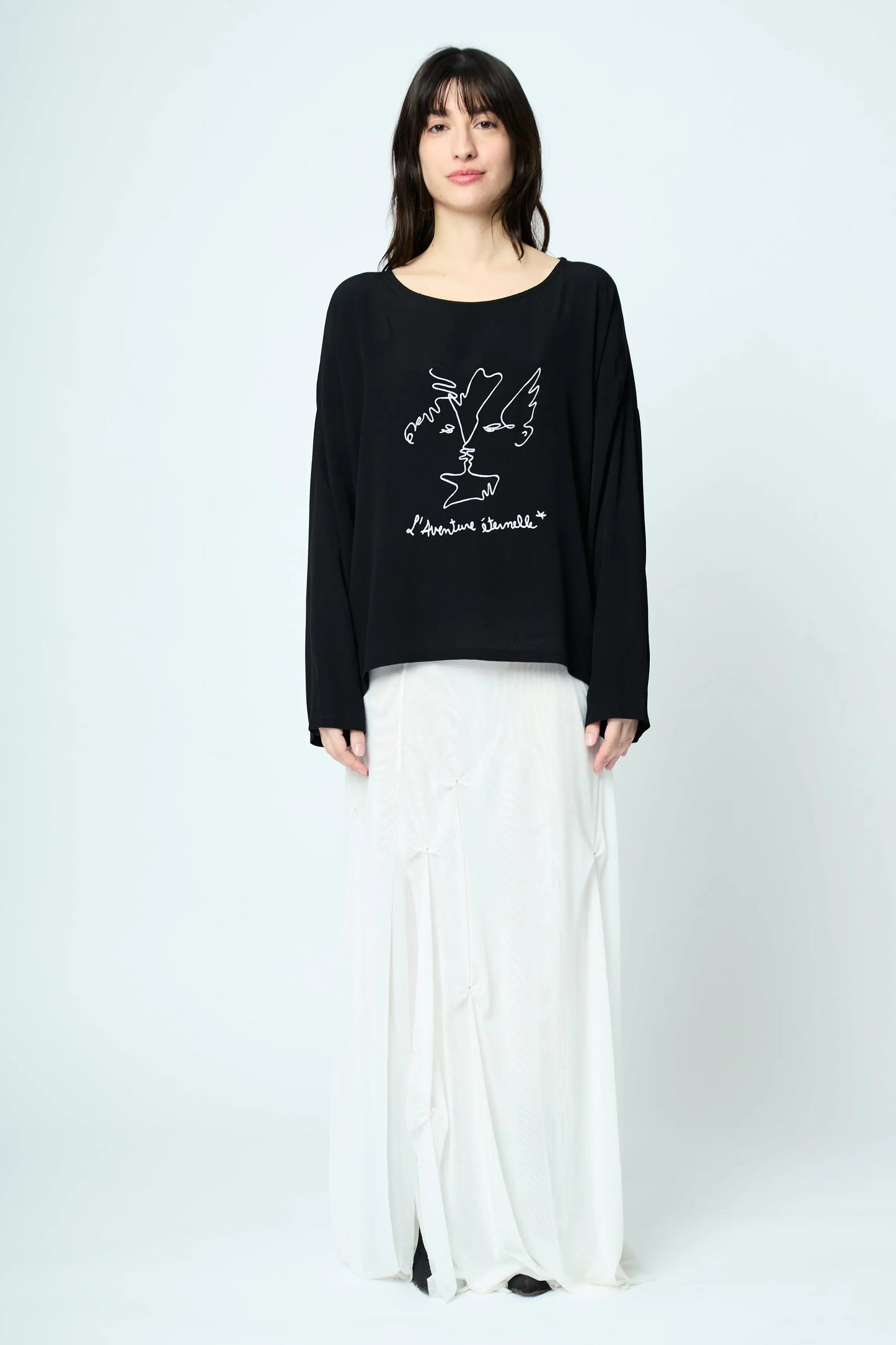 FALDA LARGA DRAPEADA DE TULL - EDICION LIMITADA - L'AVENTURE Argentina