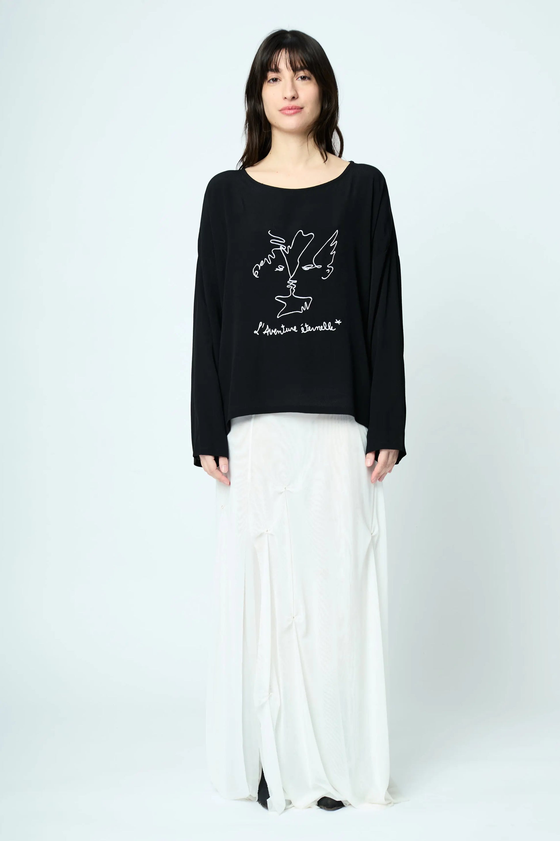 FALDA LARGA DRAPEADA DE TULL - EDICION LIMITADA - L'AVENTURE Argentina