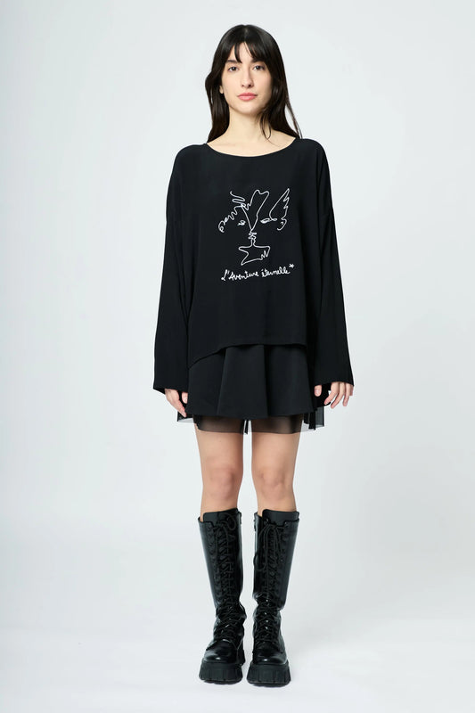 FALDA MINI CLASSIC NEGRA - L'AVENTURE Argentina