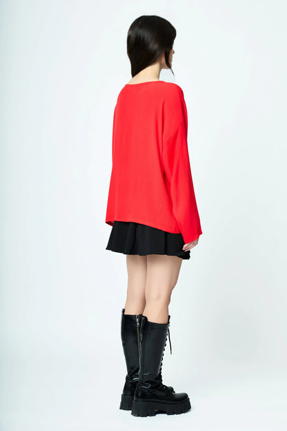 REMERA BORDADA LOGO ROJA - L'AVENTURE Argentina