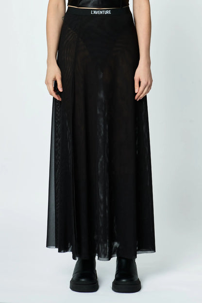 FALDA CUT-OUT NEGRO - L'AVENTURE Argentina