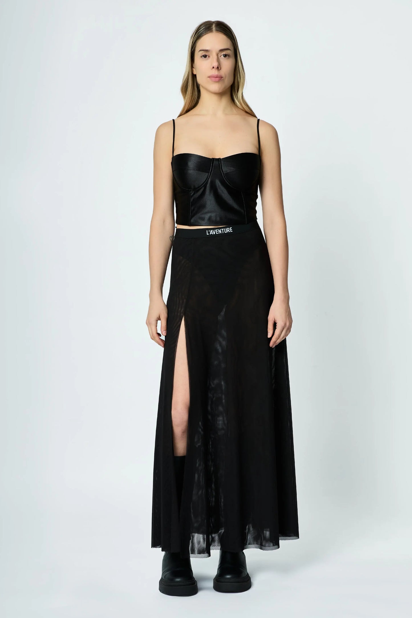 FALDA CUT-OUT NEGRO - L'AVENTURE Argentina
