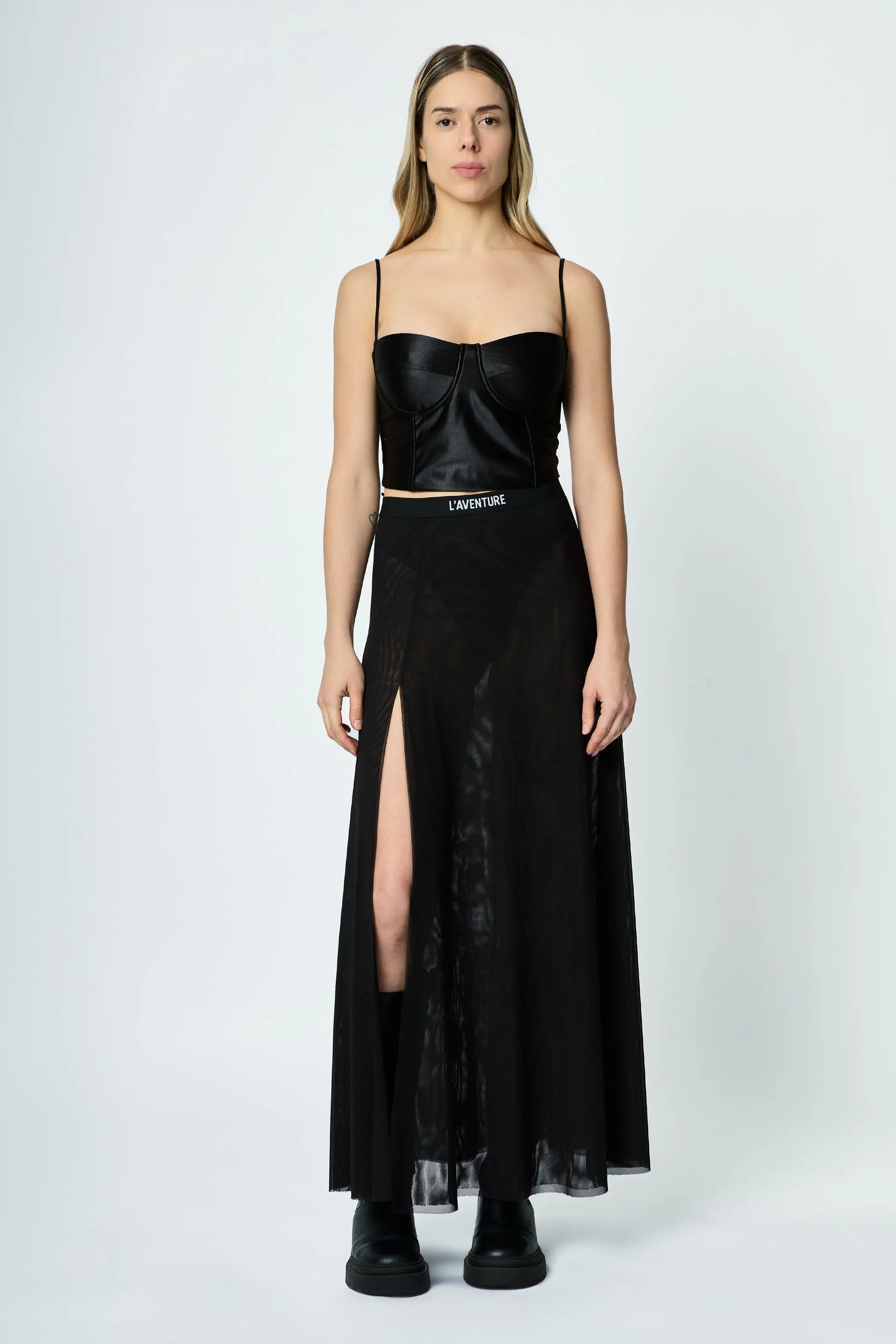 FALDA CUT-OUT NEGRO - L'AVENTURE Argentina