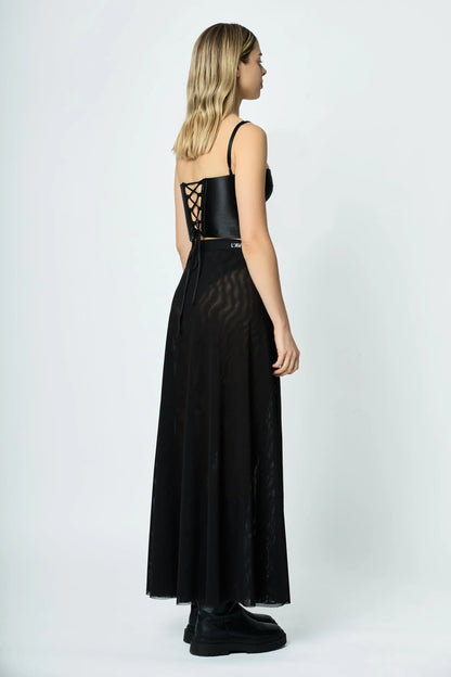 FALDA CUT-OUT NEGRO - L'AVENTURE Argentina