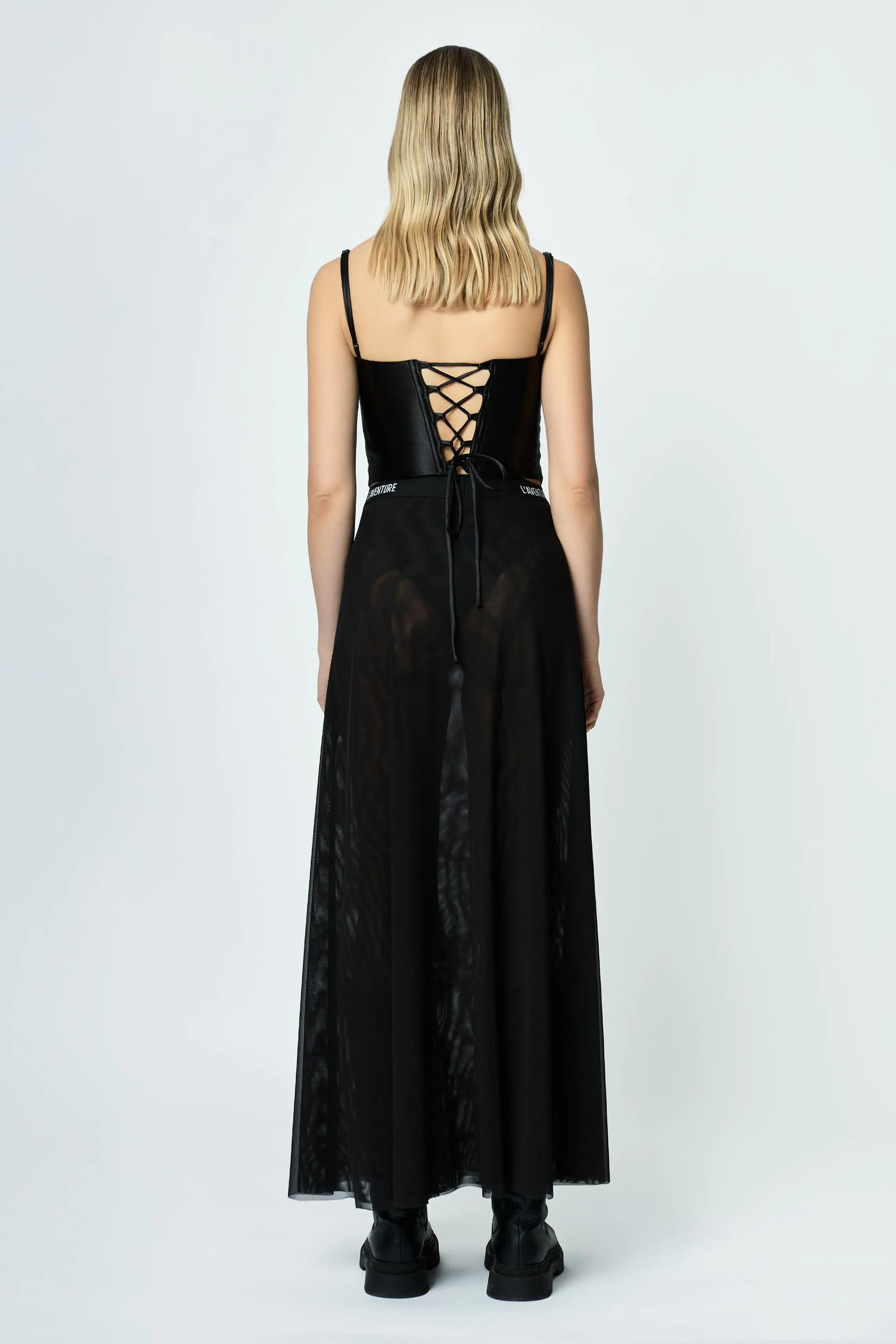 FALDA CUT-OUT NEGRO - L'AVENTURE Argentina