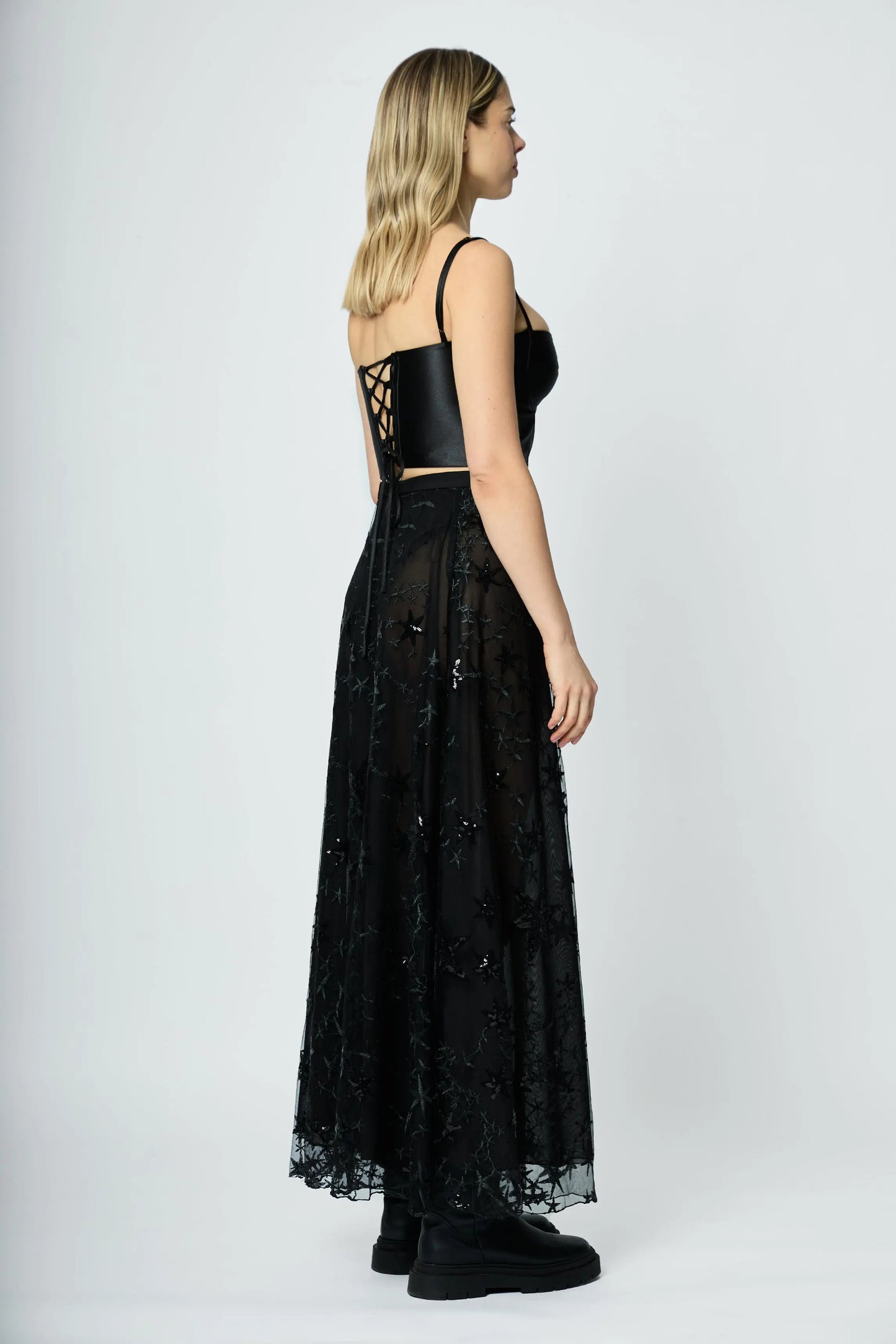 FALDA LARGA BORDADA STARS - L'AVENTURE Argentina