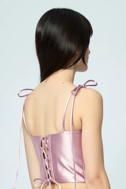 BUSTIER SATIN GOLD PINK - L'AVENTURE Argentina