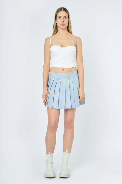 FALDA TABLEADA CELESTE - L'AVENTURE Argentina