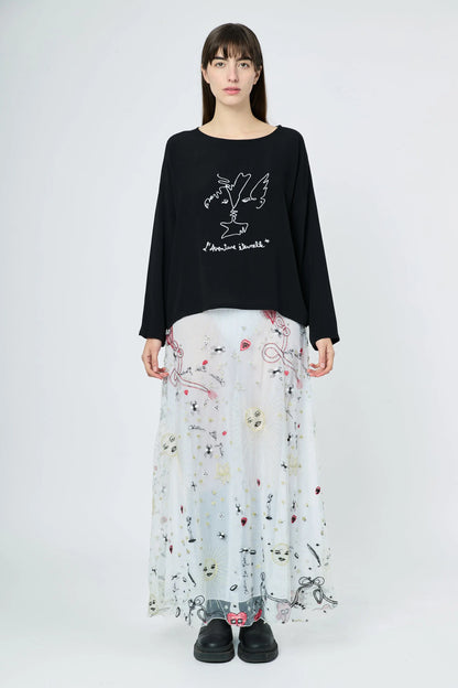 REMERA BORDADA L'AVENTURE ÉTERNELLE NEGRA - L'AVENTURE Argentina